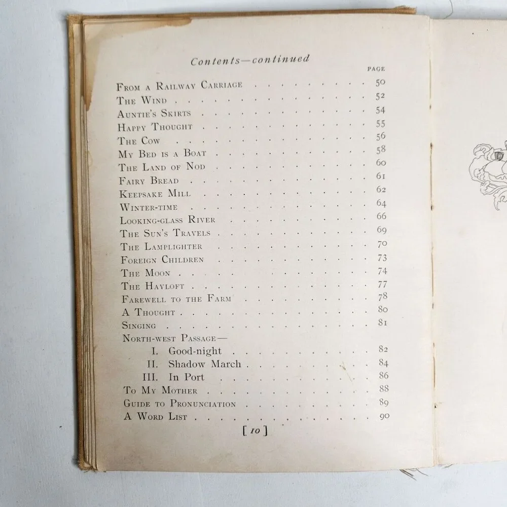 Antique 1902 A Child's Garden of Verses Robert Louis Stevenson Illustrated Book‎